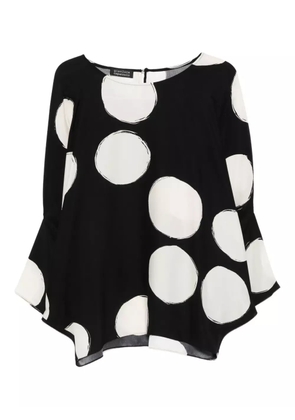 Gianluca Capannolo bell-sleeve polka-dot top - Black