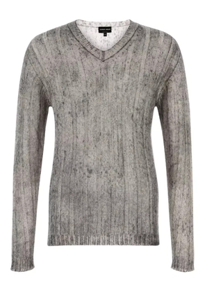 Giorgio Armani mélange V-neck sweater - Grey