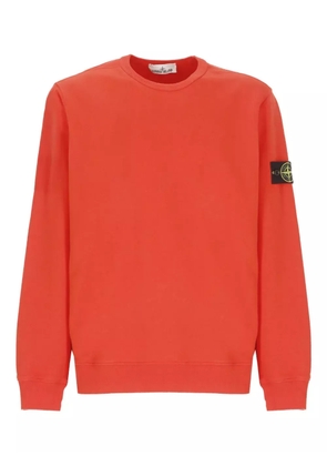 Stone Island logo-patch cotton sweatshirt - Orange