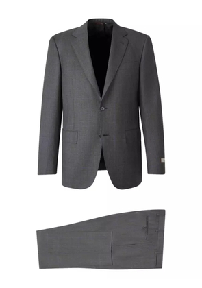 Canali checked wool suit - Grey