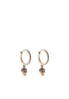 Alexander McQueen skull hoop earrings - Gold
