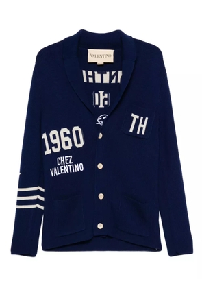 Valentino Garavani logo-embellishment cardigan - Blue