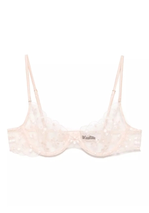 Kiki de Montparnasse rosette demi bra - Neutrals