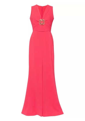 Elie Saab V-neck long dress - Pink