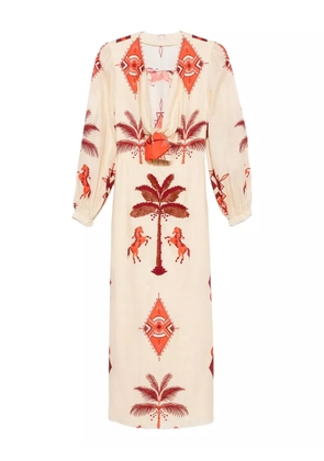 Johanna Ortiz Across Paradise midi dress - Neutrals