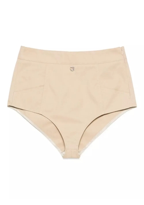 Coperni high-waisted mini shorts - Neutrals