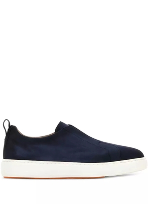 Santoni Victory slip-on suede sneakers - Black