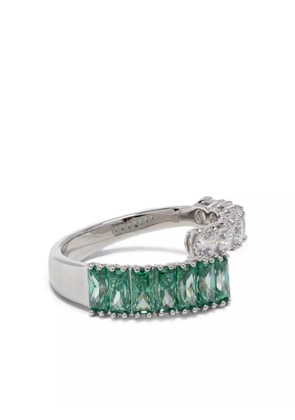 Swarovski Matrix emerald-zirconia ring - Silver