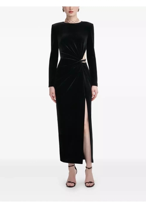 Self-Portrait velvet midi dress - Black