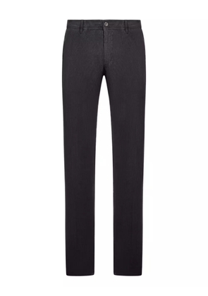 Incotex pinstripe cotton regular jeans - Grey