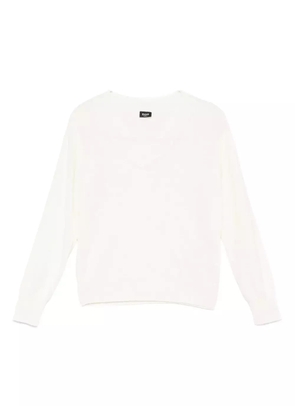 Marella V-neck long-sleeves sweater - White