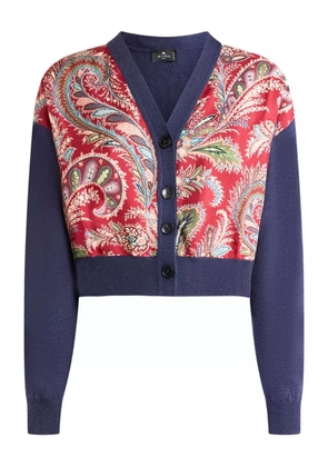 ETRO paisley-print cardigan - Blue