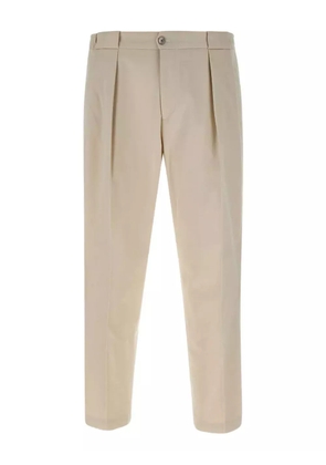 Briglia 1949 pleated cotton-blend trousers - Neutrals
