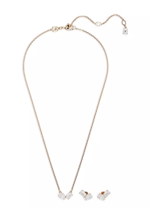 Swarovski Mesmera pear-cut emerald-cut necklace set - White