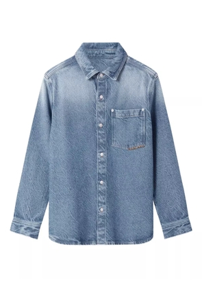 Axel Arigato embroidered-logo denim shirt - Blue