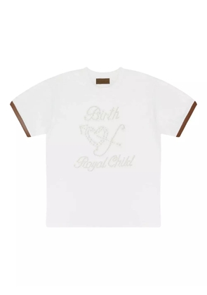 BIRTH OF ROYAL CHILD pearl-embellished short-sleeve top - White