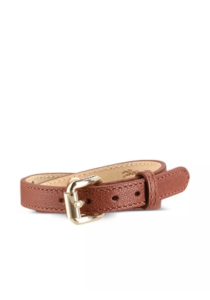 Longchamp leather buckle bracelet - Brown