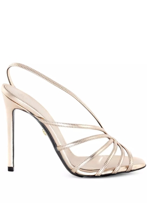 Alevì 120mm leather slingback sandals - Neutrals
