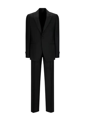 Lardini cotton single-button suit - Black