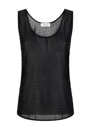 Blumarine crystal-embellished sleeveless top - Black