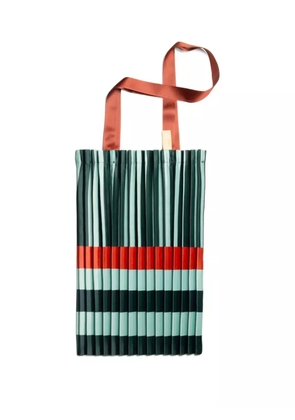 MULTITUDES BAGS Smeralda pleated striped tote bag - Green