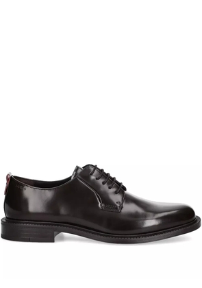 HUGO leather lace-up derby shoes - Brown