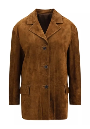 Salvatore Santoro button-fastening suede blazer - Brown