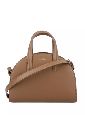 A.P.C. small Demilune tote bag - Brown