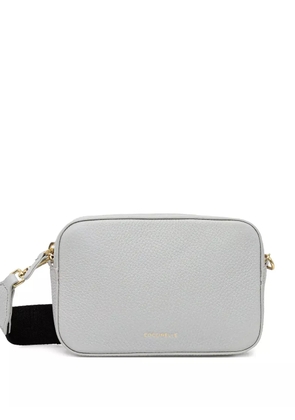 Coccinelle lettering leather crossbody bag - White