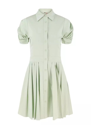 Alexis April puffed-sleeve pleated mini dress - Green