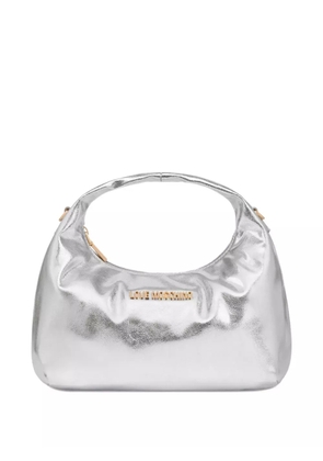Love Moschino metallic-effect chain shoulder bag - Grey