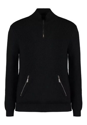 Moorer Cloud zip-neck sweater - Black