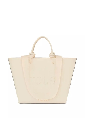 TOUS knotted-handle embossed tote bag - Neutrals