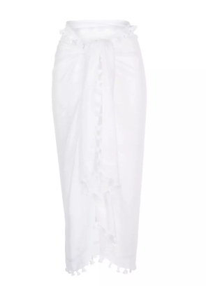 Melissa Odabash tassel-trim sarong - White