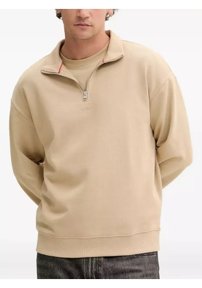 HUGO half-zip high-neck sweatshirt - Neutrals