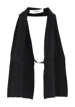 Gimaguas Mia draped buckle halter top - Black