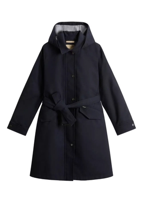 Woolrich hooded belted water-resistant trench coat - Blue