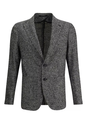 Tagliatore textured-weave single-breasted blazer - Grey