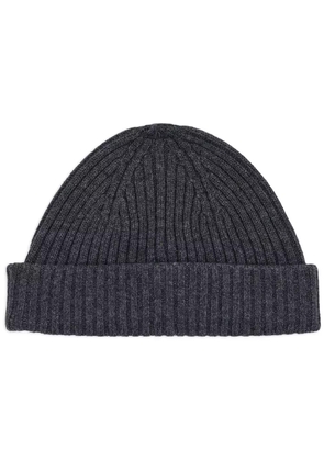 Yves Salomon ribbed-knit beanie - Grey