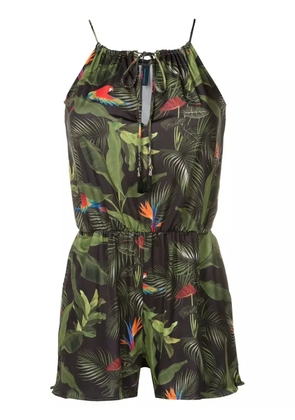 Lygia & Nanny Laya botanical-print playsuit - Black