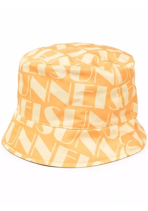 Sunnei logo-print reversible bucket hat - Yellow