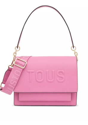 TOUS embossed-logo shoulder bag - Pink