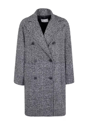 Antonelli glen-plaid double-breasted coat - Black
