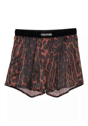 TOM FORD leopard print boxer shorts - Black