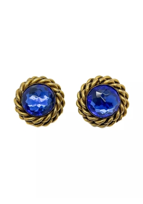 Jennifer Gibson Jewellery 1980s Butler & Wilson gemstone earrings - Gold
