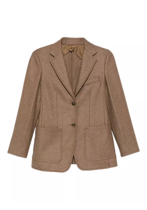 Max Mara patch-pocket notched jacket - Brown