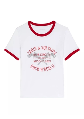 Zadig&Voltaire rhinestone-embellished T-shirt - White