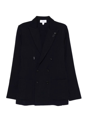 Lardini double-breasted patch-pocket jacket - Blue