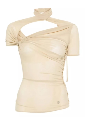 Coperni draped mesh top - Neutrals