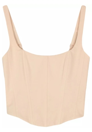 Patrizia Pepe cropped spike-bar corset - Neutrals